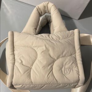 Cream Quilted Women's Bag